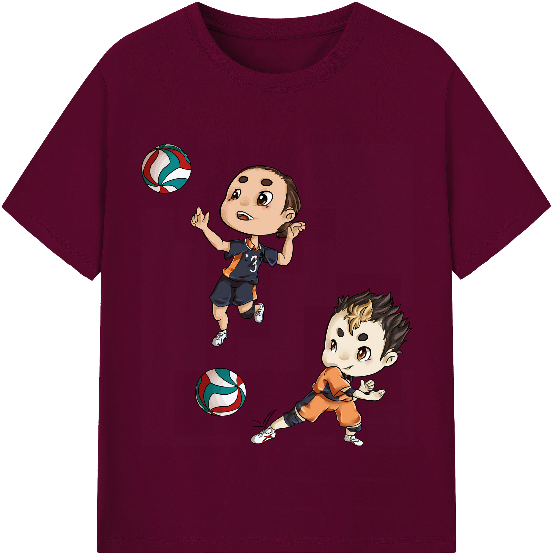 （画像用） ハイキュー!! Haikyu!! レディースカジュアルプリントTシャツ（綿100％）